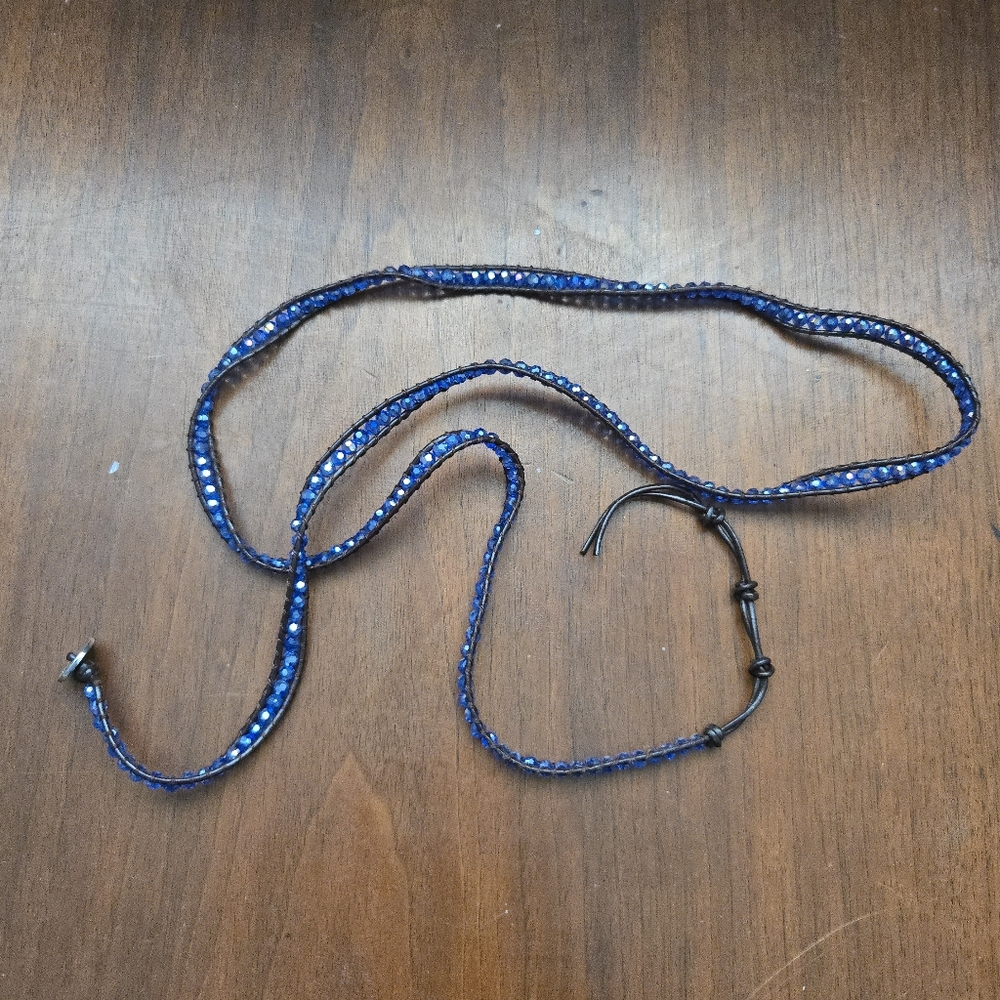 Victoria Emerson Beaded Leather Wrap Bracelet - Picture 2 of 2